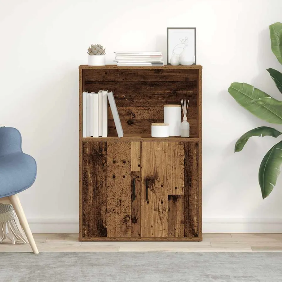 vidaXL Boekenkast 60x24x85 cm bewerkt hout oud houtkleurig bruin, foto 2