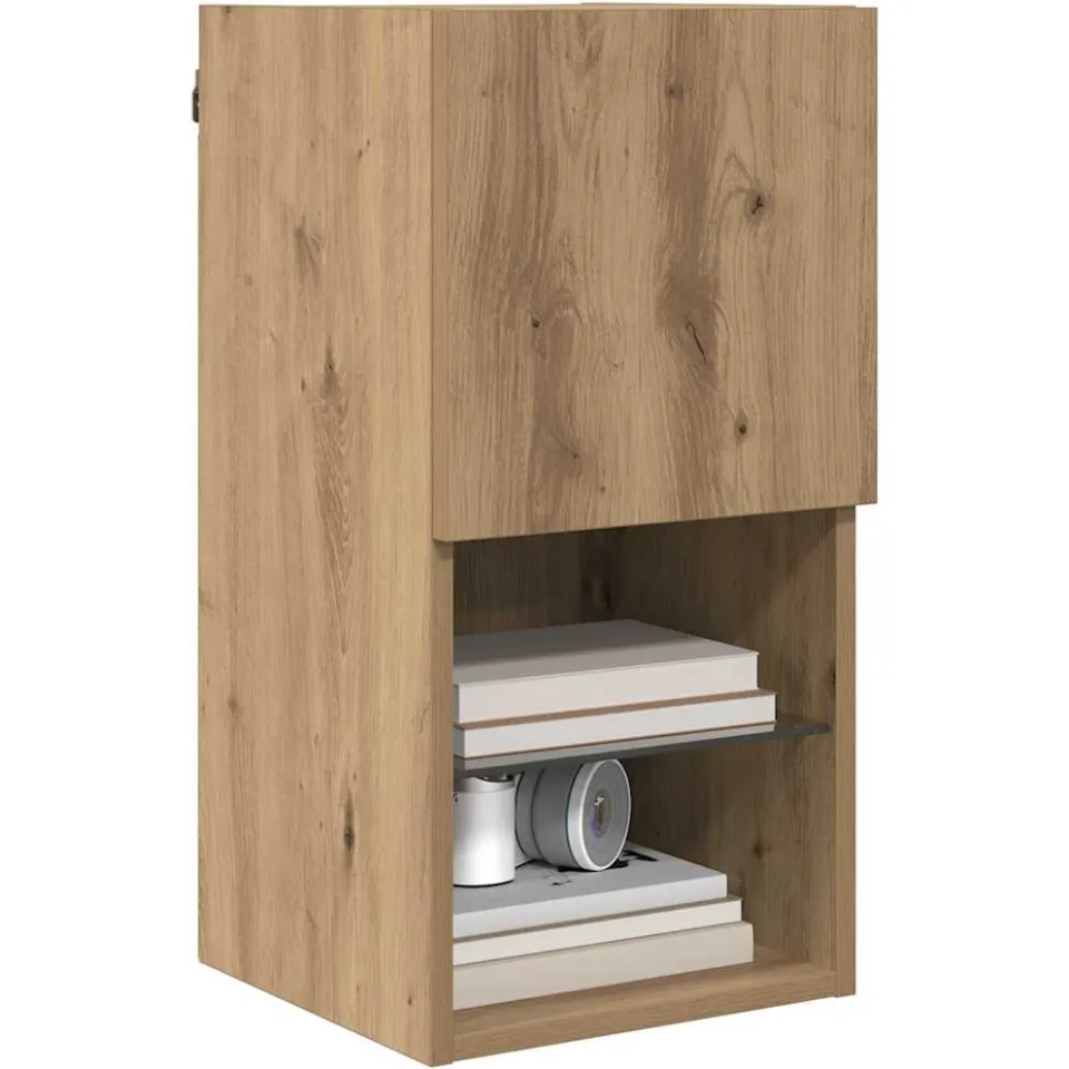 vidaXL Wandgemonteerd tv-meubel 30,5 x 30 x 60 cm Artisan Eiken Bruin