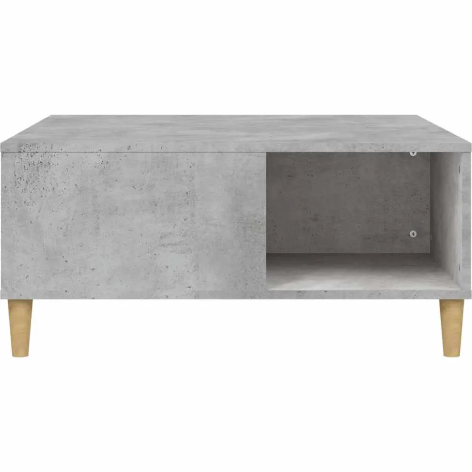 vidaXL Salontafel 80x80x36,5 cm bewerkt hout betongrijs