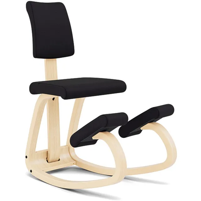 Ergo2Work Variable Plus balansstoel Zwart/Naturel Tonal
