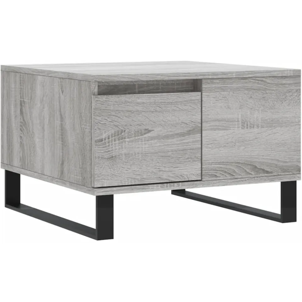 vidaXL Salontafel 55x55x36,5 cm bewerkt hout grijs sonoma eikenkleurig, foto 3