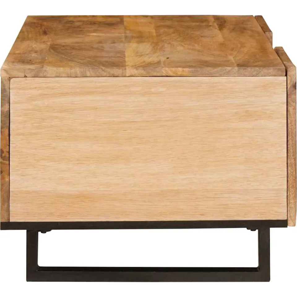 vidaXL Salontafel Artisan Eiken 100 x 54 x 40 cm Massief Mango Hout, foto 4