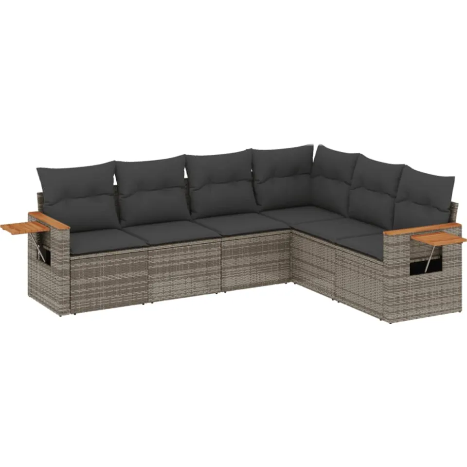 vidaXL Patio Sofa Set 6-zits Grey, foto 3