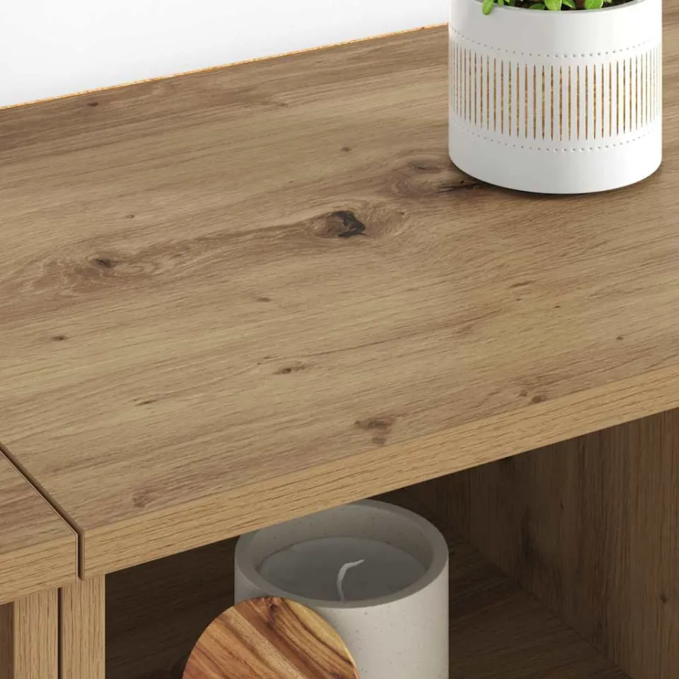 vidaXL Dressoirs 2 st Artisan Eiken 60 x 35 x 70 cm Bewerkt hout, foto 4