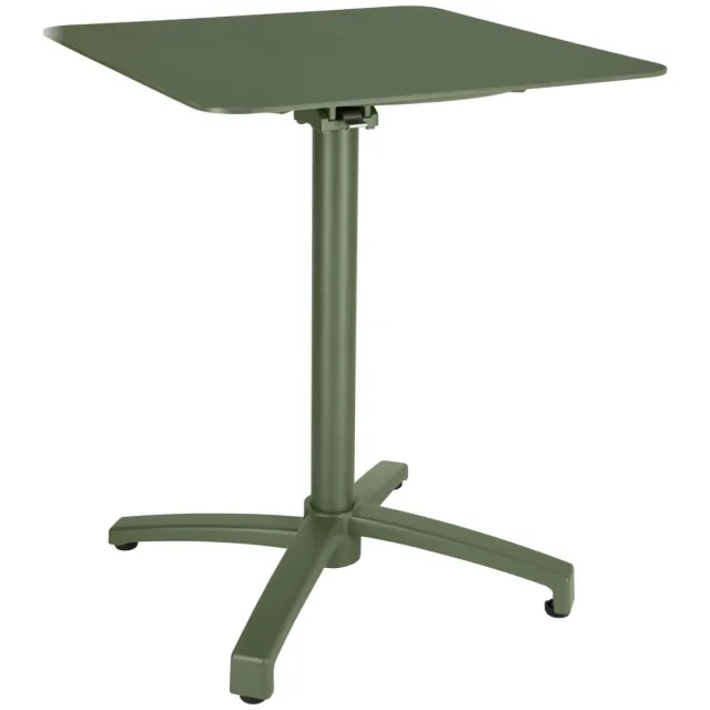 Vega Aluminium tafel voor buiten Taipa vierkant; 60x60x72 cm (LxBxH); Tafelblad olijf, frame olijf; vierkant