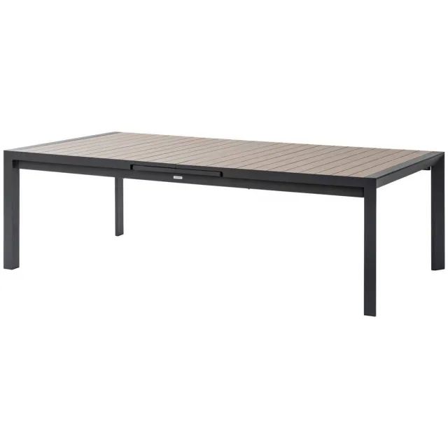 Hespéride Uitschuifbare tuintafel voor 14 personen van aluminium met houtlook ÉVASION Miel