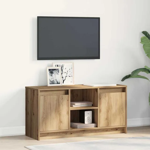 vidaXL TV Eenheden 100 x 34 x 50 cm Bruin Bewerkt hout, foto 2