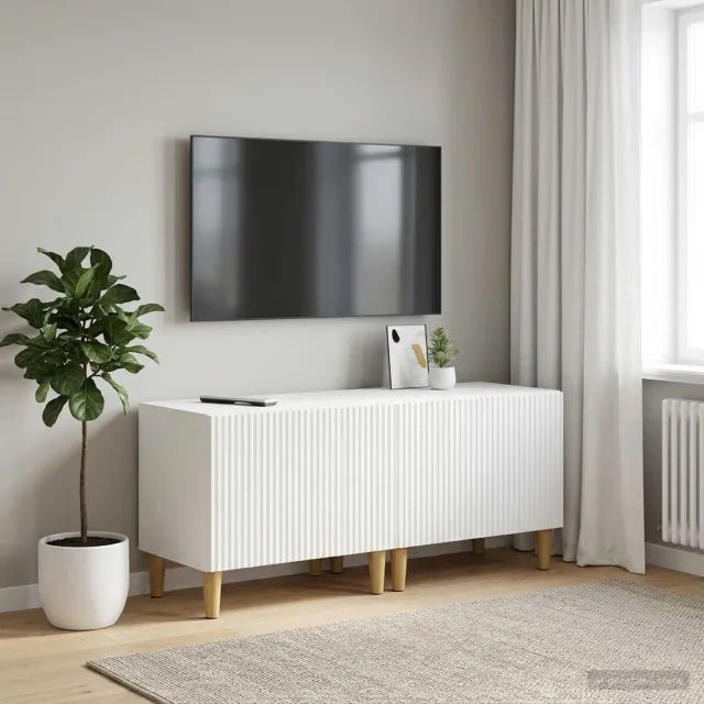 vidaXL Tv-meubel Wit Bewerkt hout, foto 2