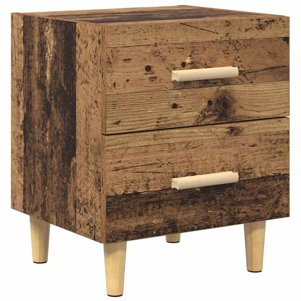 vidaXL Bed kast Oudhout 40 x 35 x 47.5cm Bewerkt hout bruin, foto 3