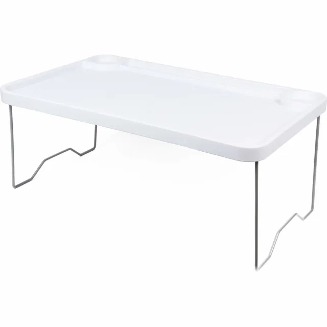 Benson Opklapbare laptop tafel - Kunststof - Wit - 57 x 35 x 23 cm