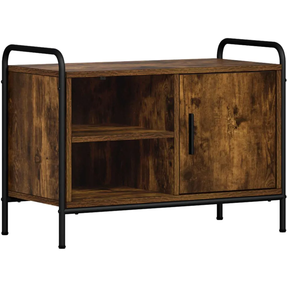 vidaXL Tv-meubel 67,5 x 33 x 50 cm Gerookt eiken, foto 3