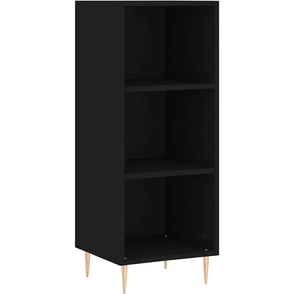 vidaXL Dressoir 34,5x32,5x90 cm bewerkt hout zwart, foto 3