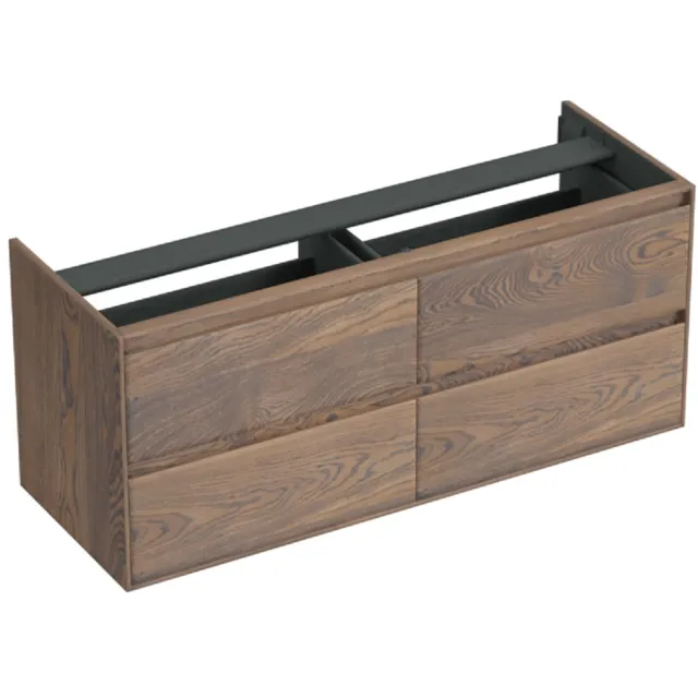 Forzalaqua Onderkast Forzalaqua Reno 140x51x60 Cm 4 Lades Softclose Eiken Havanna Bruin