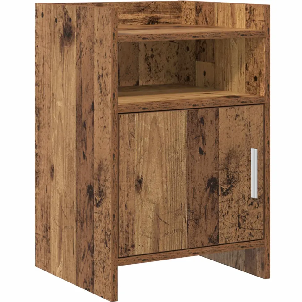 vidaXL Nachtkastjes Oud hout 40 x 36 x 60 cm Bewerkt hout bruin, foto 3