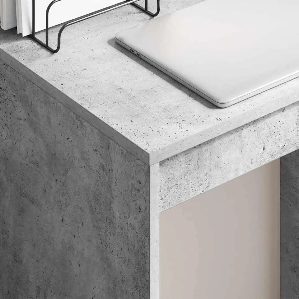 vidaXL Bureau Beton Grijs 60 x 40 x 76 cm, foto 4