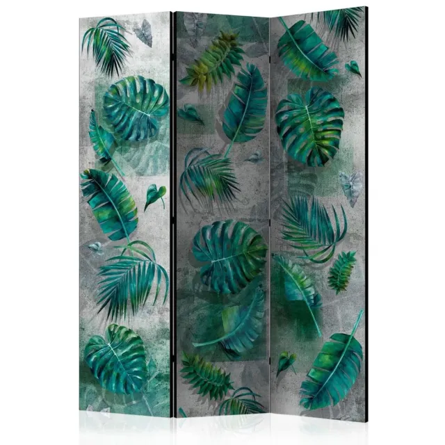 karo-art Vouwscherm / Kamerscherm - Moderne jungle 135x172cm, gemonteerd geleverd, dubbelzijdig geprint Multikleur