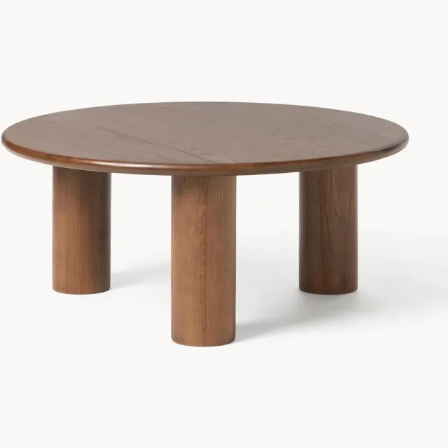 Westwing Collection Ronde salontafel Didi van eikenhout Bruin