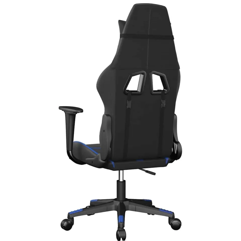 vidaXL Gamestoel kunstleer zwart en blauw, foto 4
