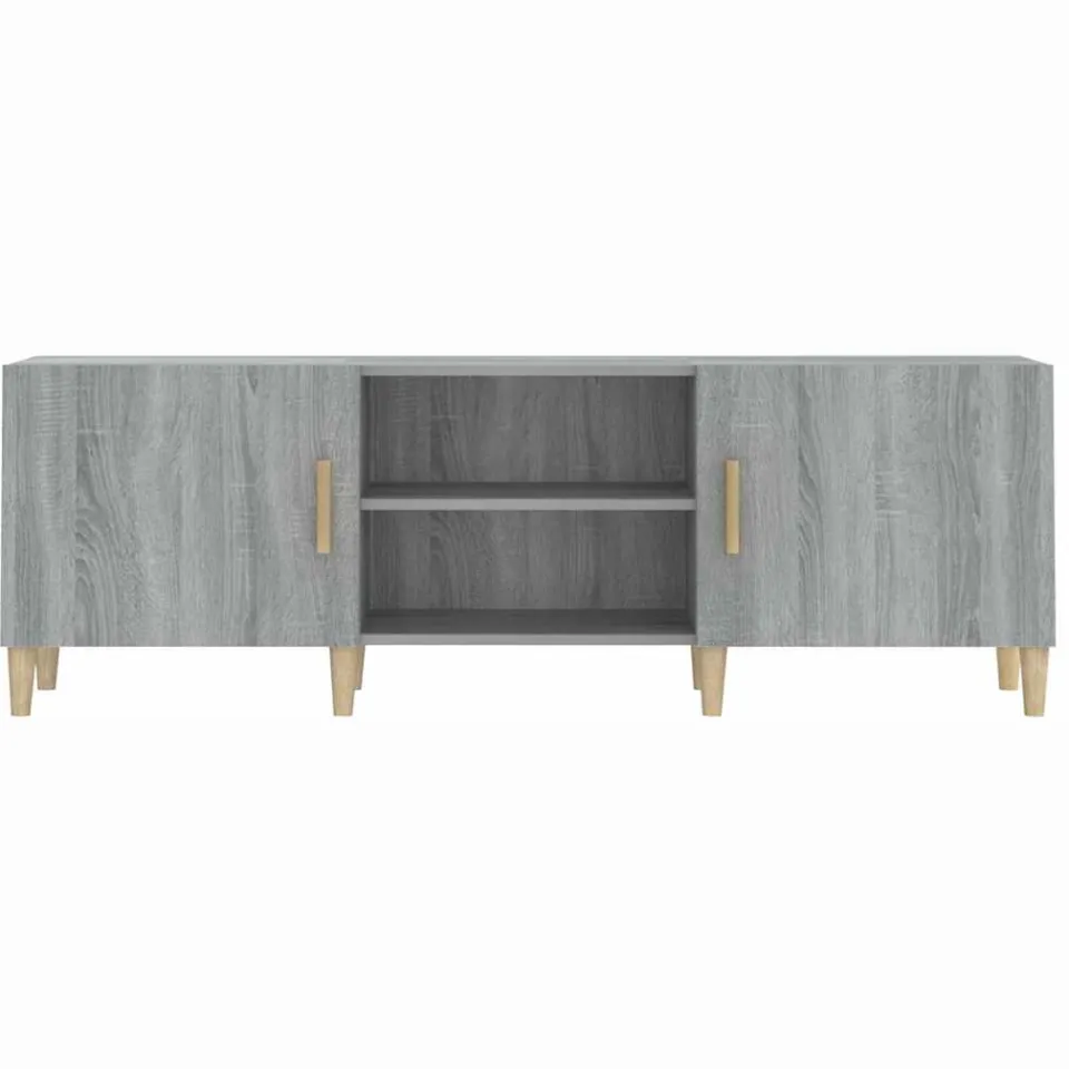 vidaXL Tv-meubel 150x30x50 cm bewerkt hout grijs sonoma eikenkleurig, foto 4