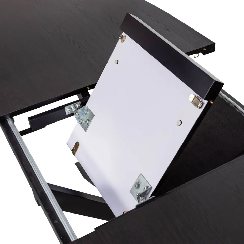 WOOOD Arros Eettafel Uitschuifbaar - Zwart - 75x180/220x90, foto 6