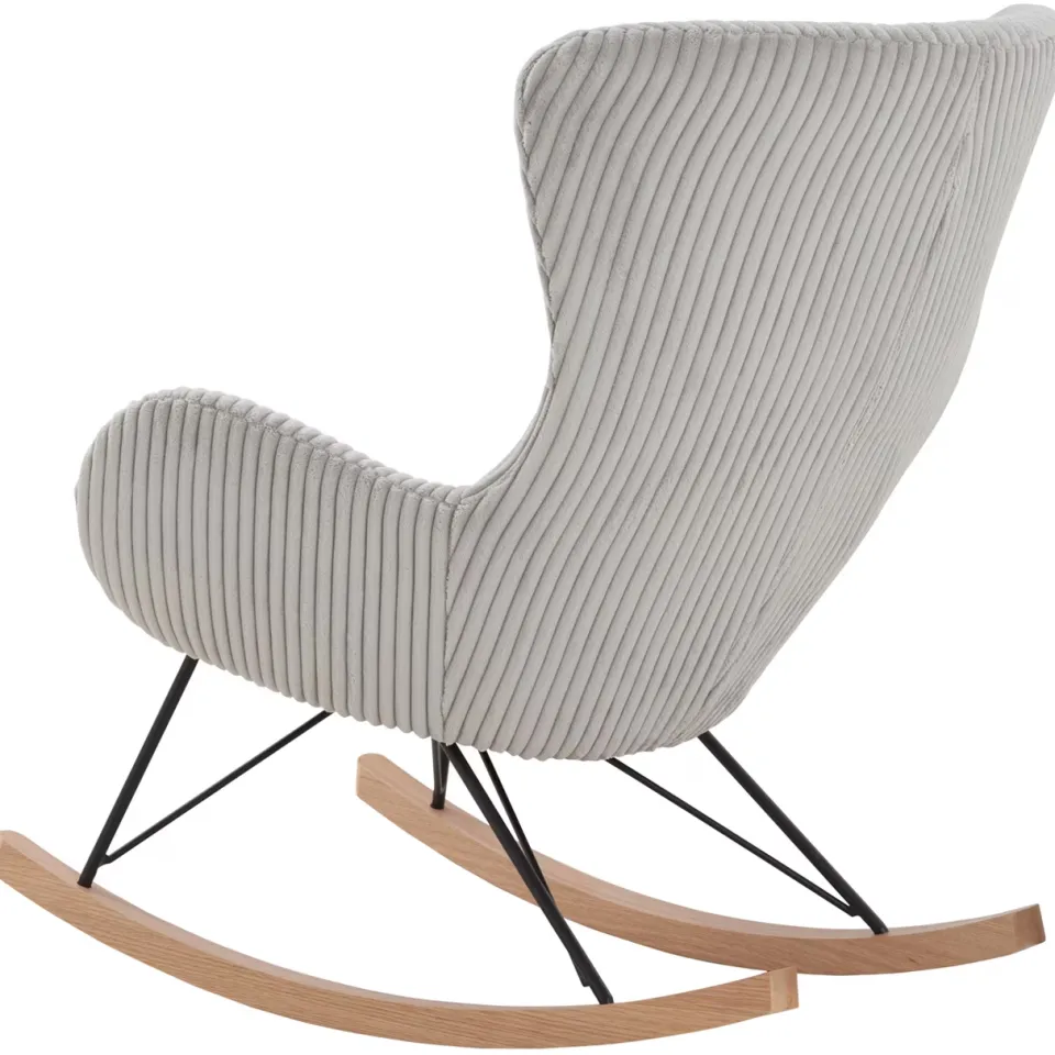 Artistiq Living schommelstoel Eryk Rib grijs, foto 5
