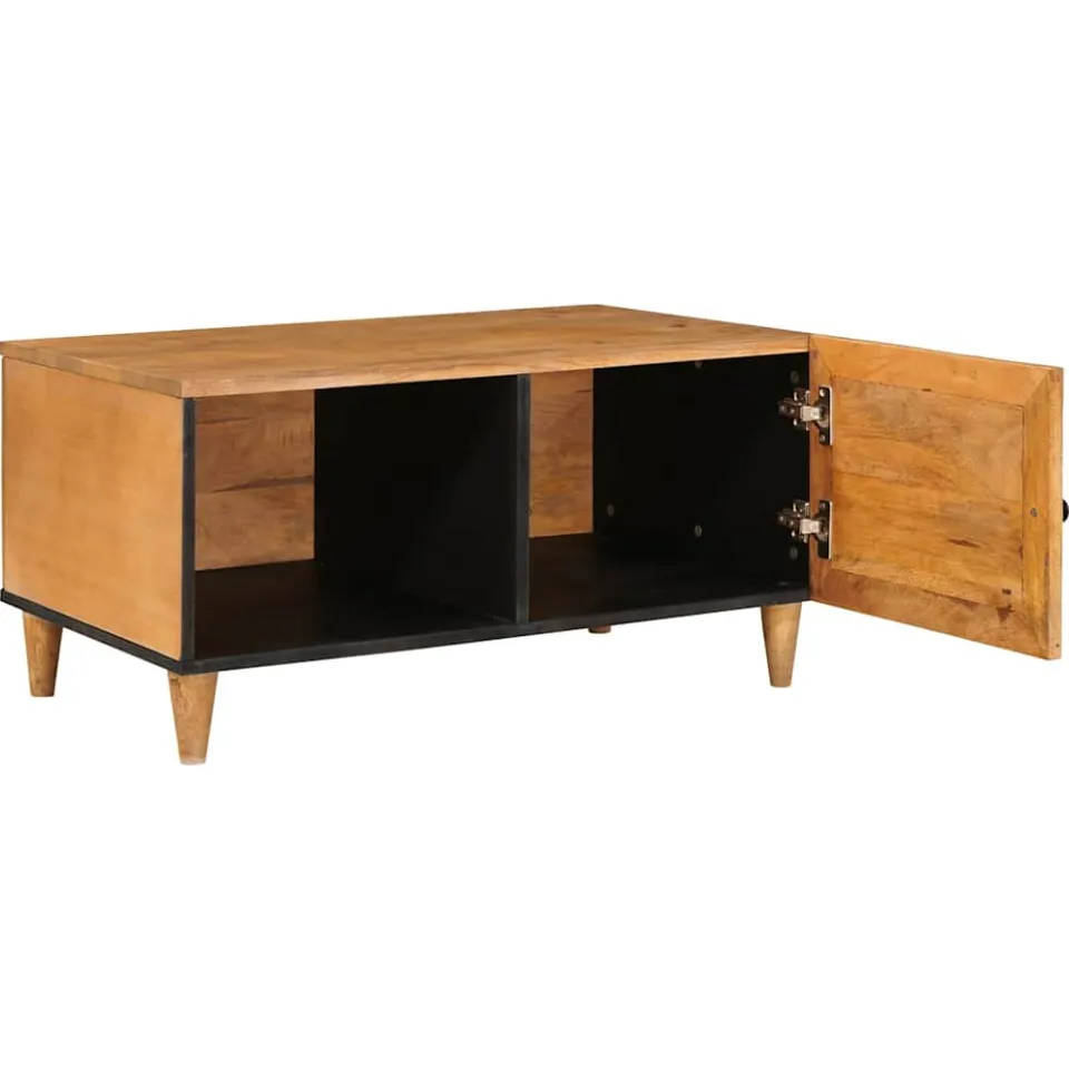vidaXL Salontafel Licht Bruin 80 x 50 x 40 cm Bewerkt hout, foto 2