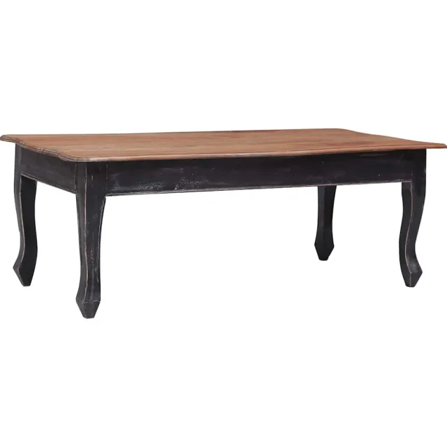 vidaXL Salontafel 120x60x45 cm massief mahoniehout zwart, foto 2