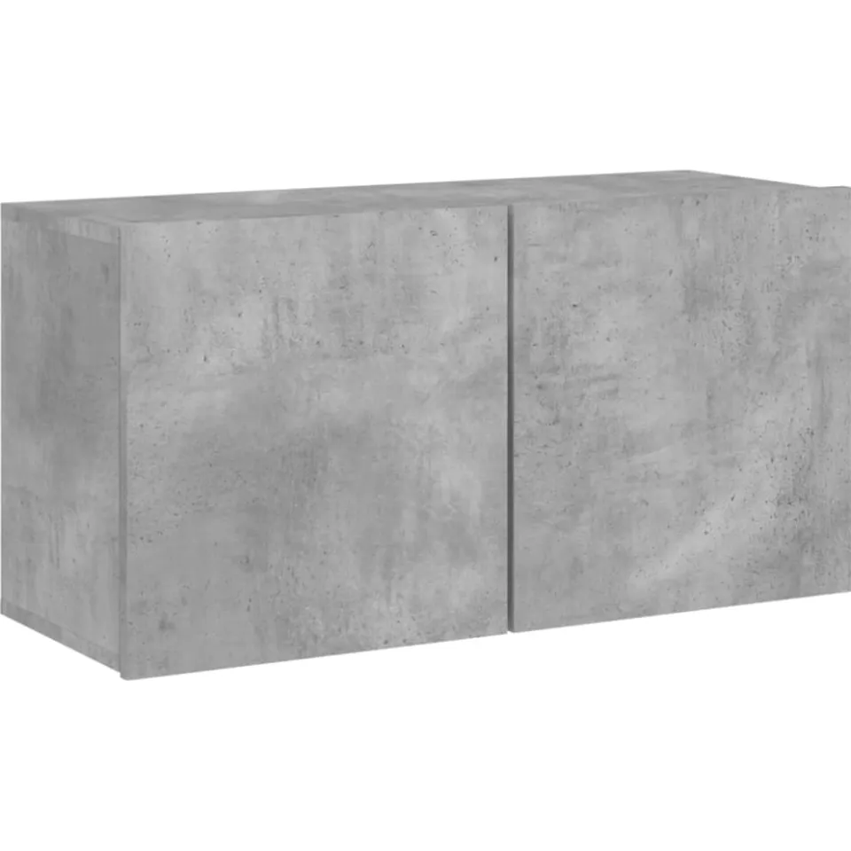 vidaXL Tv-meubel wandgemonteerd 80x30x41 cm betongrijs
