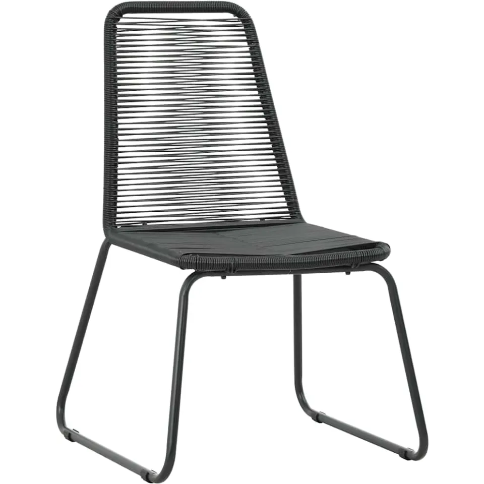 vidaXL 9-delige Tuinset PVC-rattan zwart