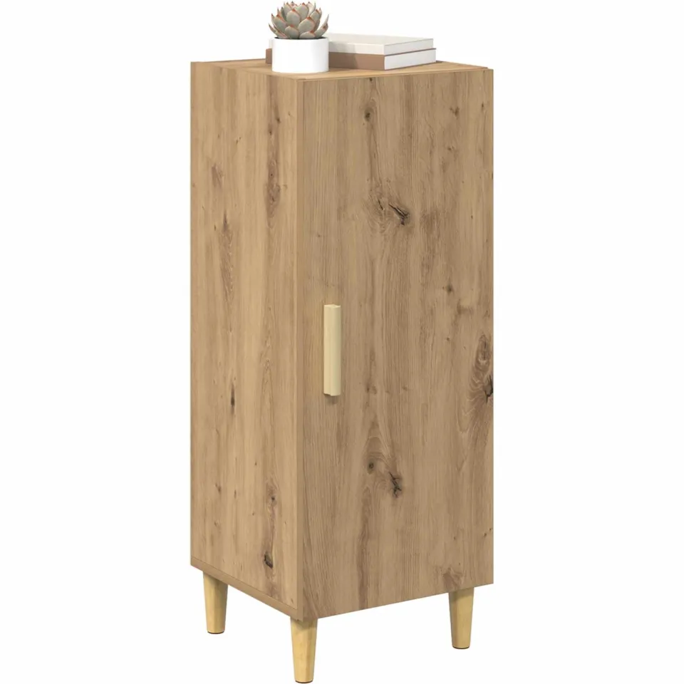 vidaXL Dressoir Artisan Eiken 34,5 x 34 x 90 cm Bewerkt hout Bruin