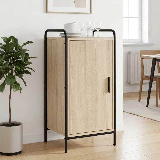 vidaXL Dressoir Sonoma Eiken 97 x 33 x 81 cm Bewerkt hout, foto 2