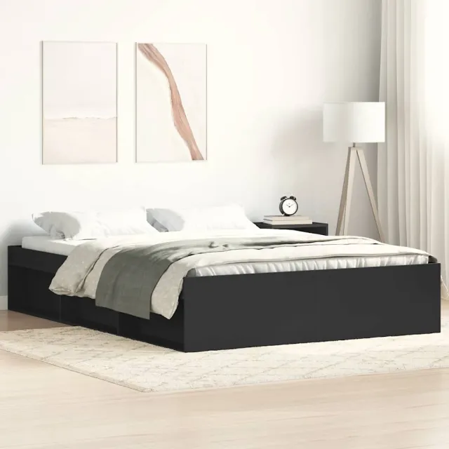 vidaXL Bedframe zwart 120x190 cm