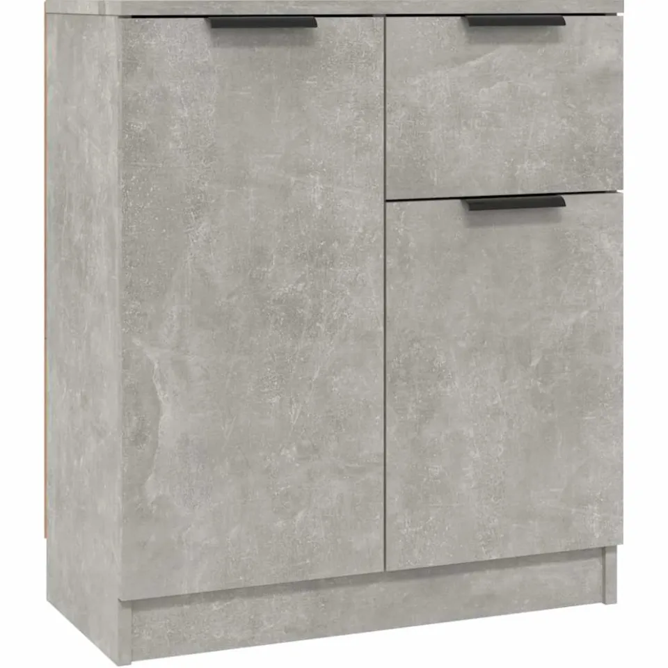 vidaXL Dressoirs 2 st 60x30x70 cm bewerkt hout betongrijs grijs, foto 4