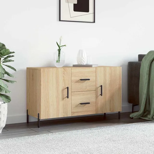 vidaXL Dressoir 100x36x60 cm bewerkt hout sonoma eikenkleurig, foto 2