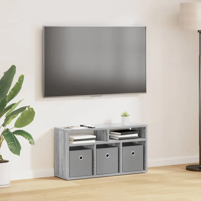 vidaXL Laagkast met lade Grijs Sonoma 72 x 22,5 x 38 cm