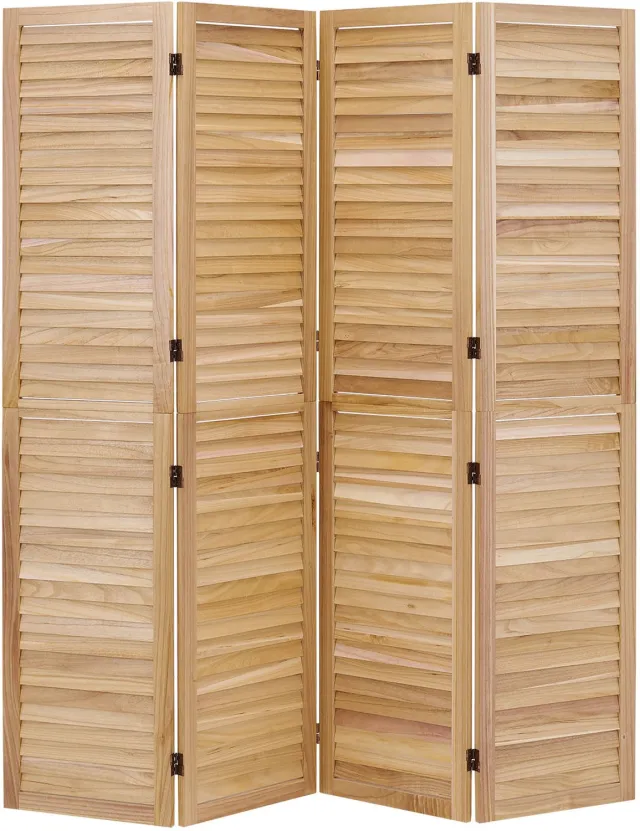 Homestyle4u Kamerscherm - 160x170 cm - Naturel - 3-delig Bruin