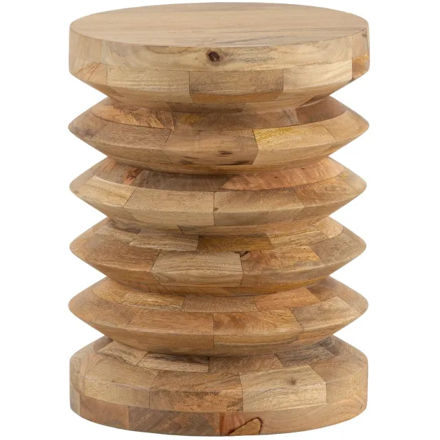 Cosmo Casa Bijzettafel - Massief mangohout - Lichtbruin - 35 x 35 x 45 cm