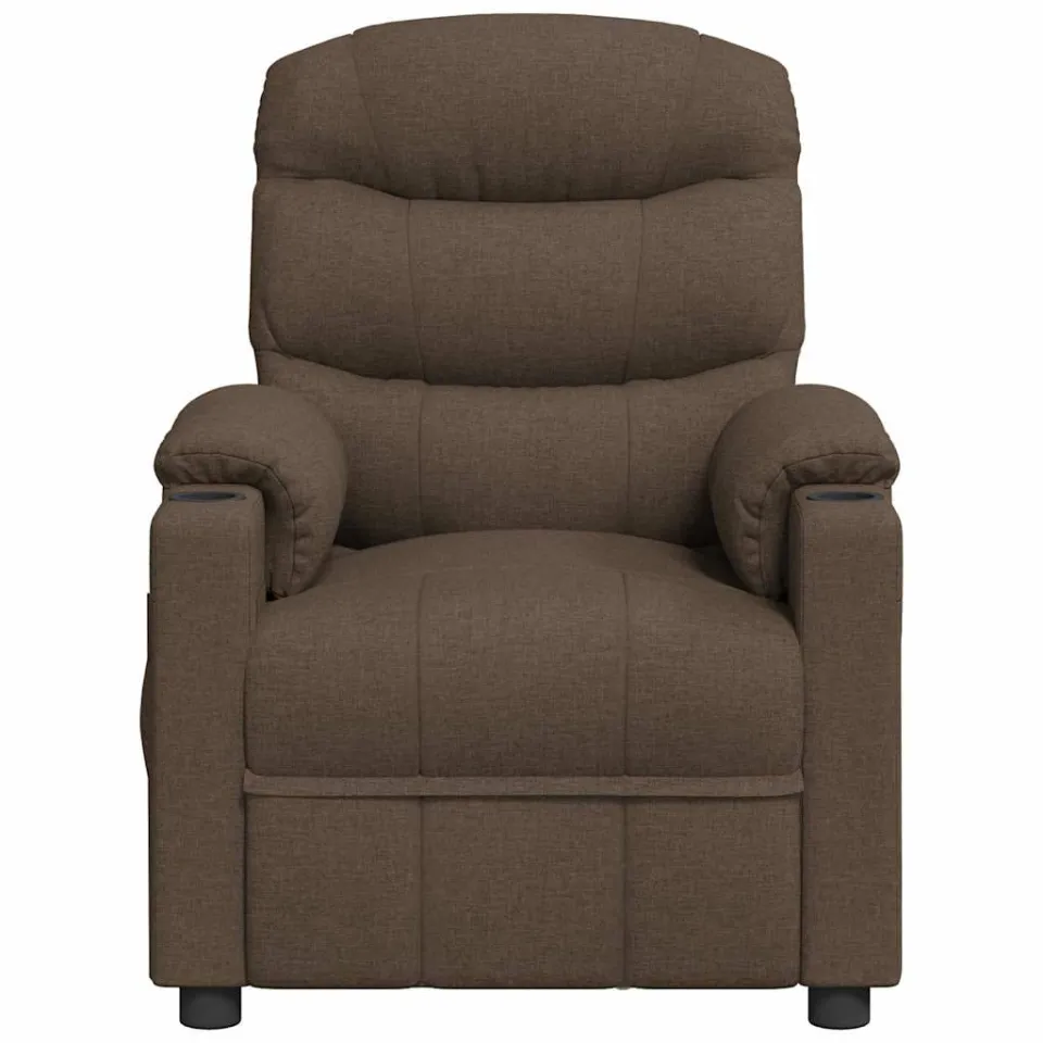vidaXL Massagestoel stof bruin