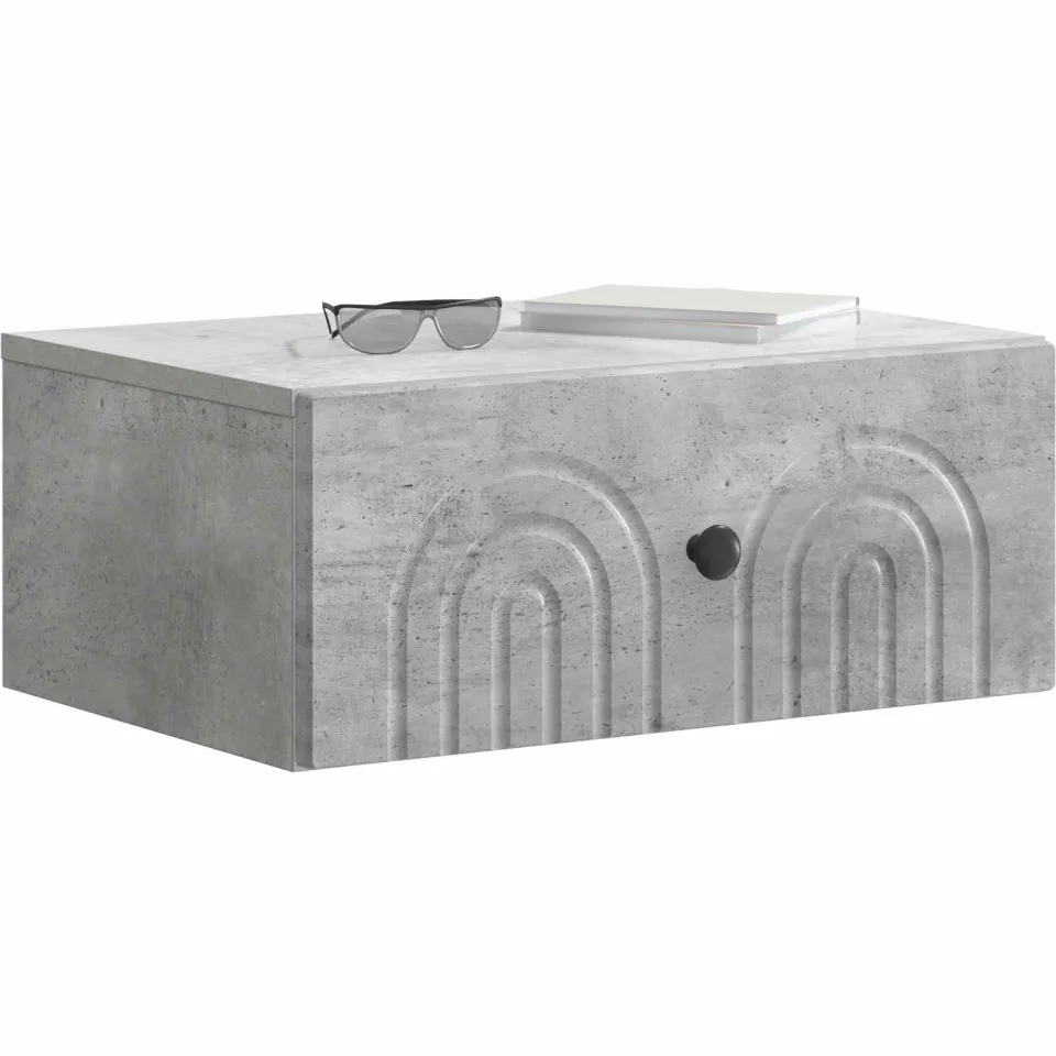 vidaXL Wandbeugel Bedkast 2 st Betongrijs 49 x 34,5 x 20 cm