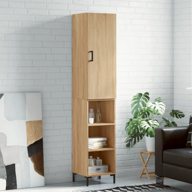 vidaXL Hoge kast 34,5x34x180 cm bewerkt hout sonoma eikenkleurig, foto 2