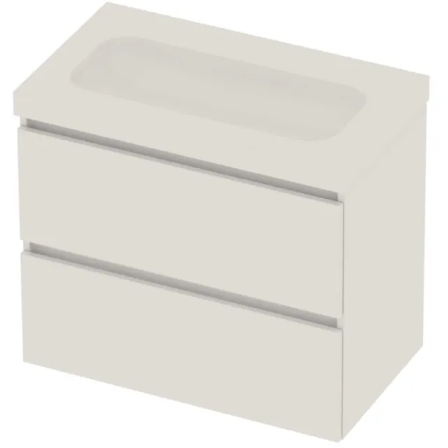 Basic-Line Moby 46 Badmeubelset Polystone 80x46x66 cm Ice White Glans Wit