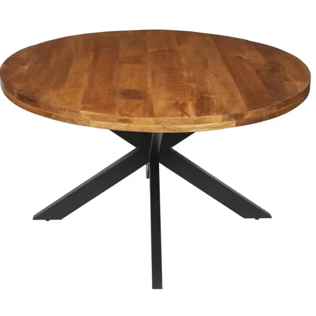 eetkamertafel Hendrik rond magnolia Bruin