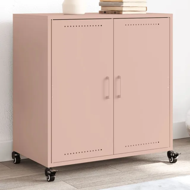 vidaXL Dressoir 68x39x72 cm staal roze, foto 2