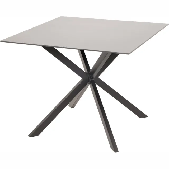 LES Crest tuintafel 90x90x73cm Zwart