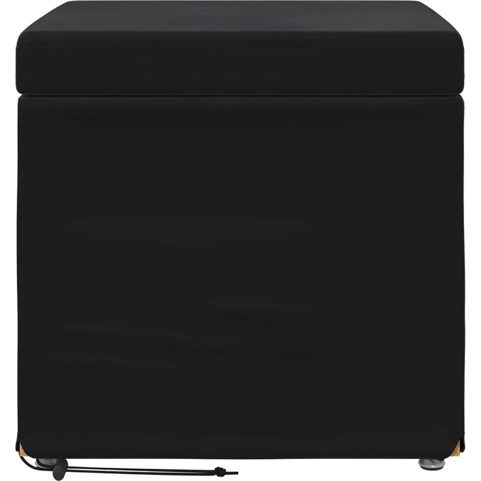 vidaXL Kruk Zwart 41 x 41 x 40 cm Velvet en Gefabriceerd Hout, foto 4