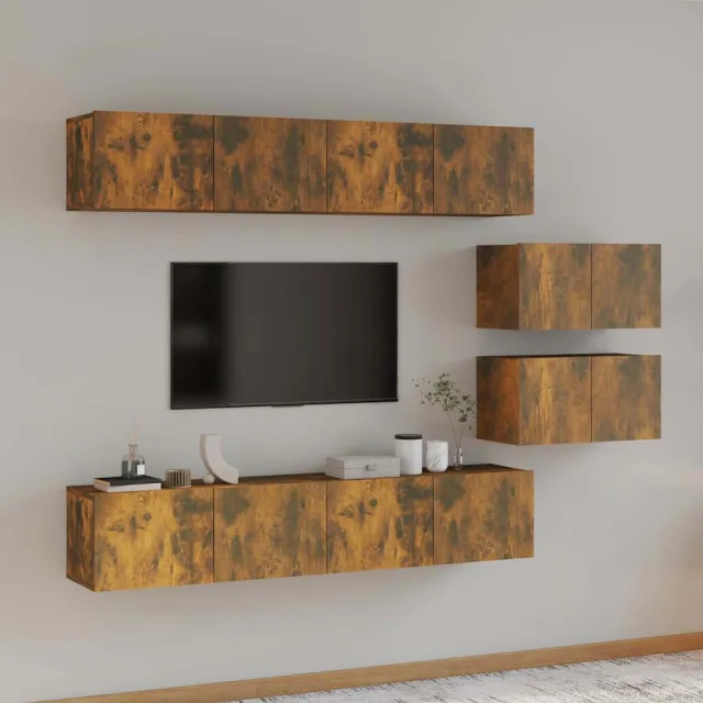vidaXL 6-delige Tv-meubelset bewerkt hout gerookt eikenkleurig, foto 2