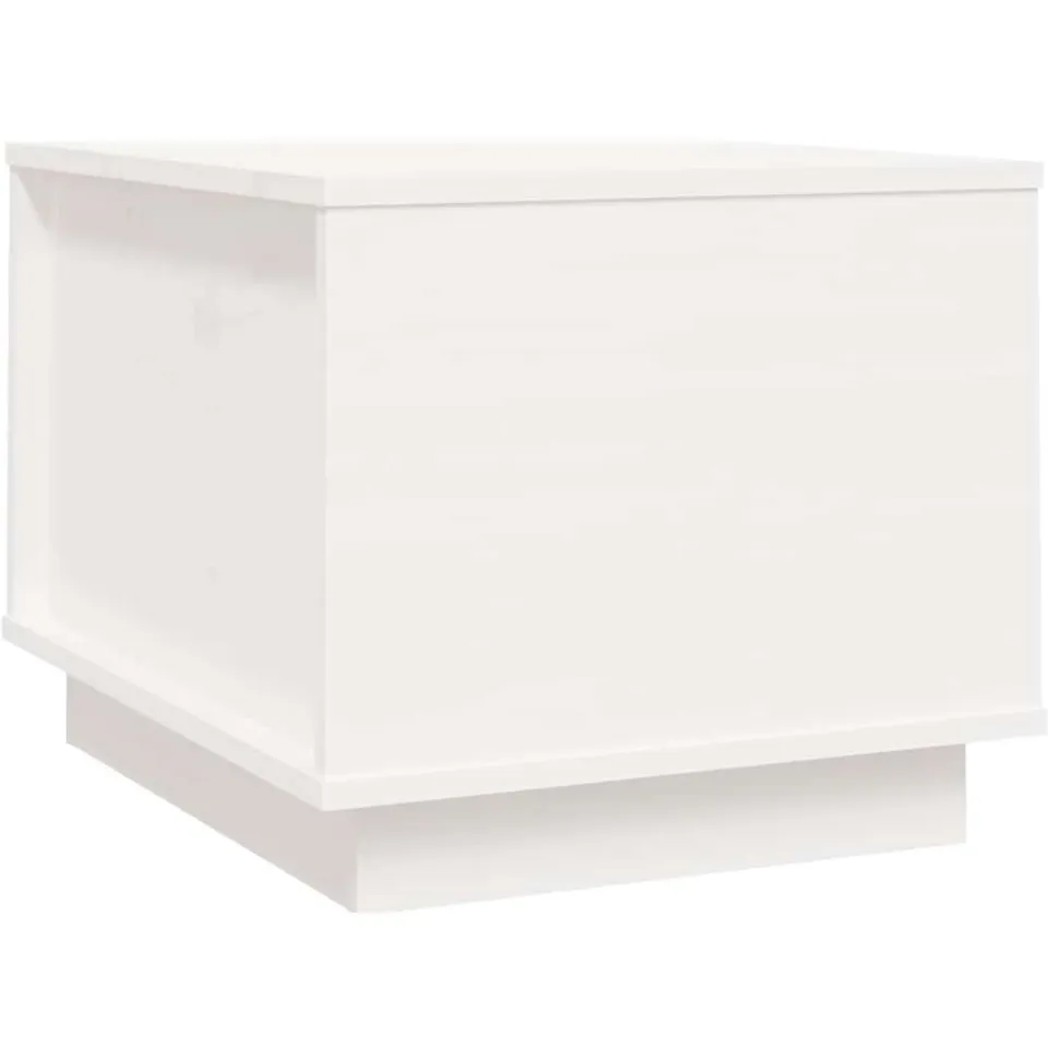 vidaXL Salontafel 40x50x35 cm massief grenenhout wit