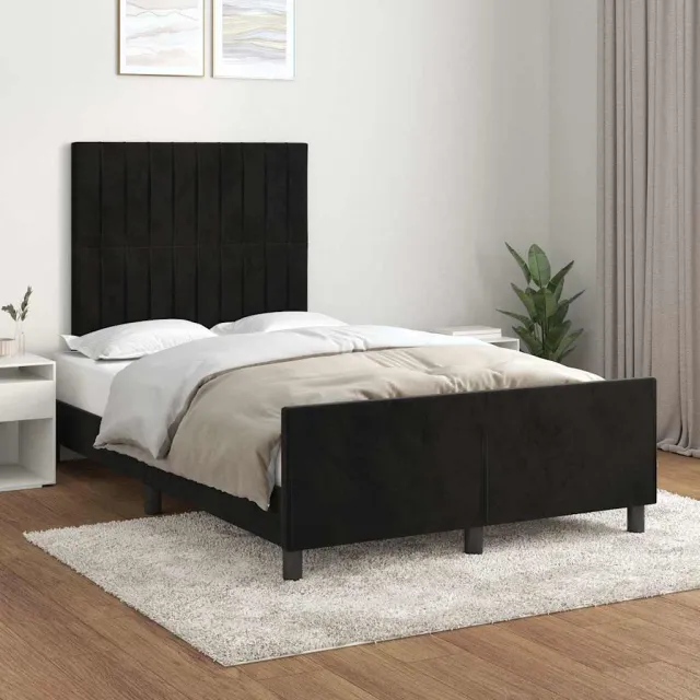 vidaXL Bedframe zonder matras 120x200 cm fluweel zwart