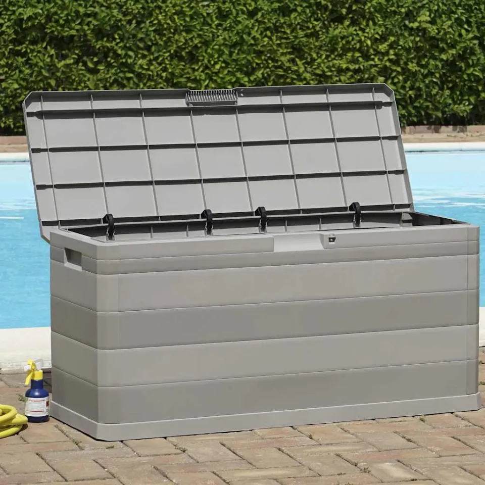 vidaXL Tuinbox 117x45x56 cm grijs, foto 4