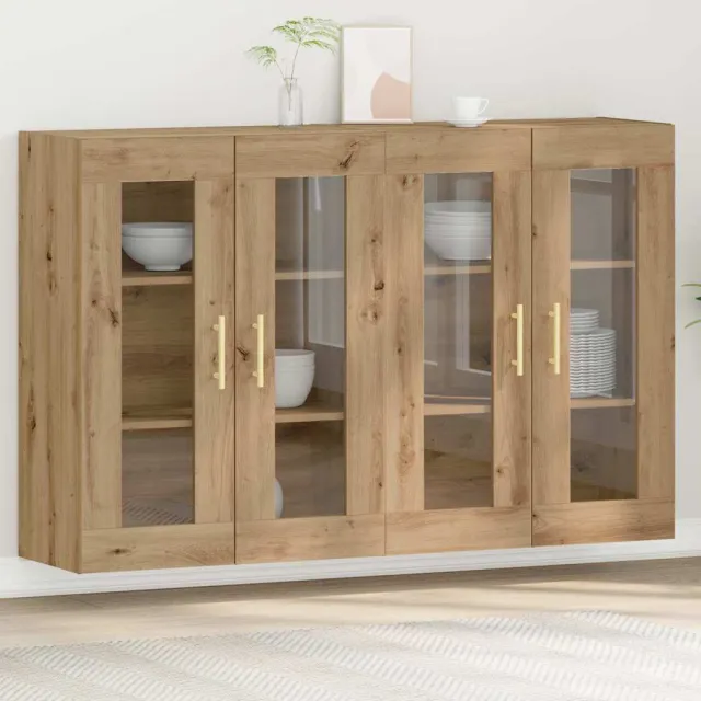 vidaXL Wandkasten 2 st Artisan Eiken 69,5 x 34 x 90 cm Bewerkt hout, foto 2